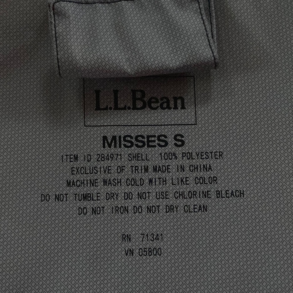 Black L.L.Bean rain coat size S